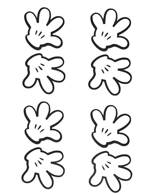 Mickey mouse hands or gloves templates – Artofit