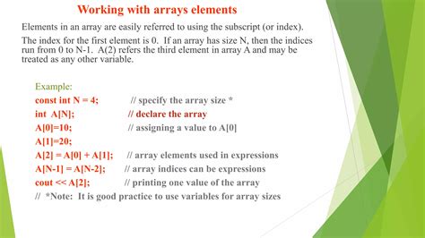 One dimensional arrays | PPTX