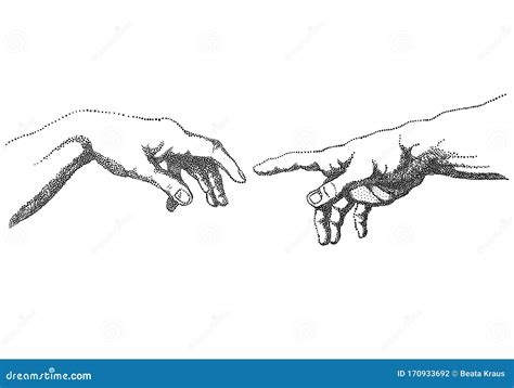 Creation Of Adam Hands Stencil
