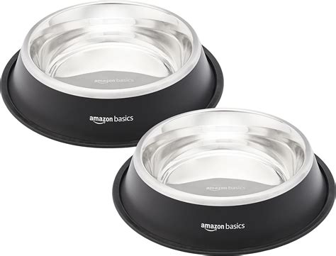 Amazon basics Stainless Steel Pet Feeding Bowl 700 Ml (Set Of 2),Cat ...