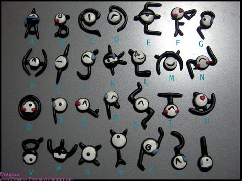 Unown Alphabet- by Dragina-Draona on DeviantArt | Unown alphabet, Magic ...