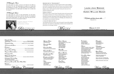 Downloadable Wedding Program Template 的图像结果