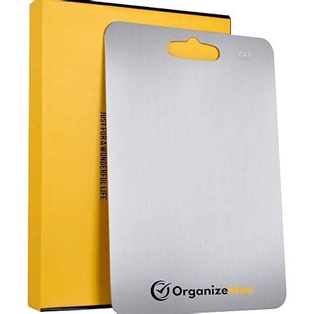Buy OrganizeMee Large Stainless Steel Chopping Cutting Board for ...