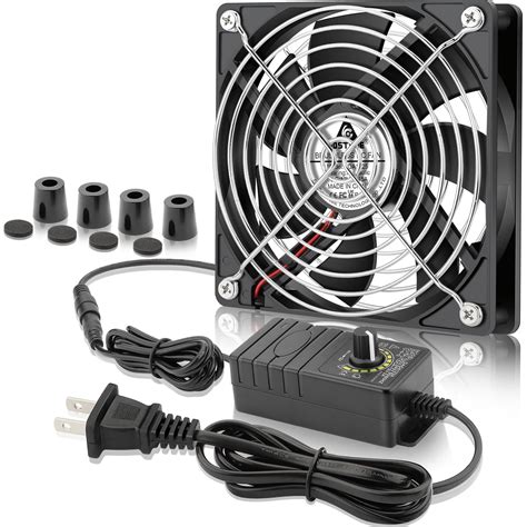 GDSTIME 120mm AC 110V 220V DC 12V Powered Fan with Speed Control, for ...