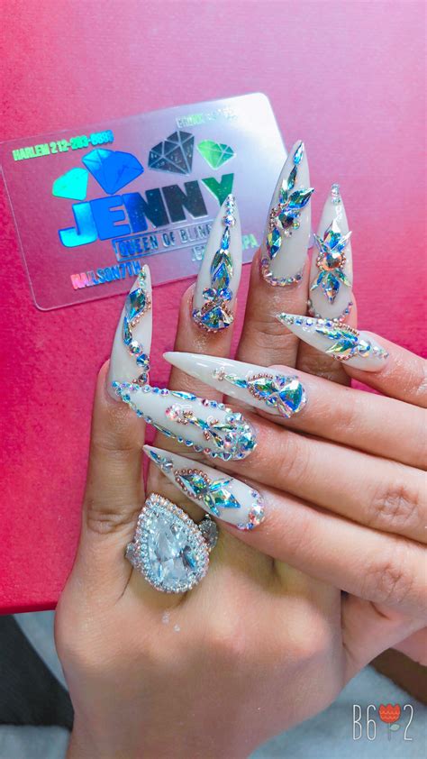 CARDI B #AcrylicNailsNatural | Red carpet nails, Cardi b nails ...