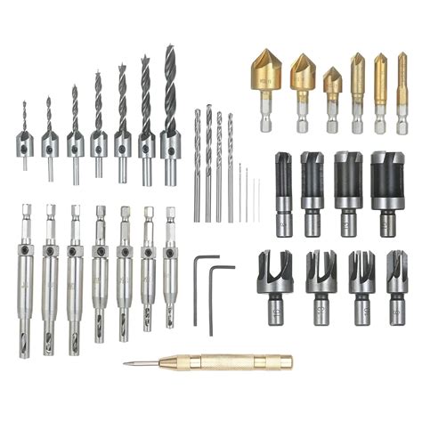 39Pcs Woodworking Chamfer ing Tools Set Including 8Pcs Wood Plug TER ...