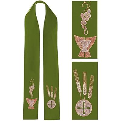 Church Atelier Clergy Stole Embroidered with Grapevine Chalice and ...
