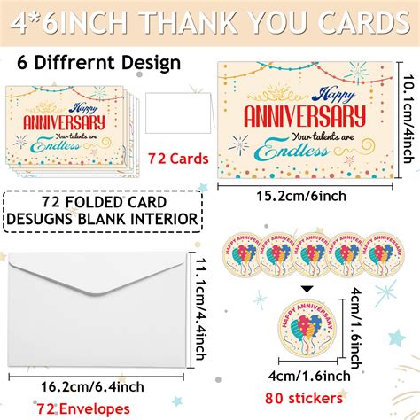 Snapklik.com : 72Sets Employee Anniversary Cards Business Employee ...