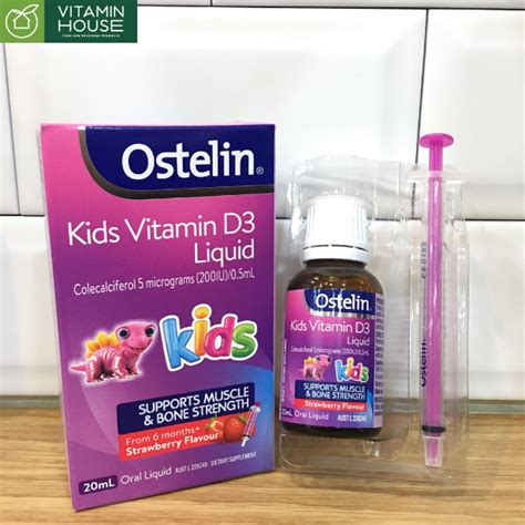 Ostelin Kids Vitamin D3 Liquid 20ml (từ 6 tháng) của Úc