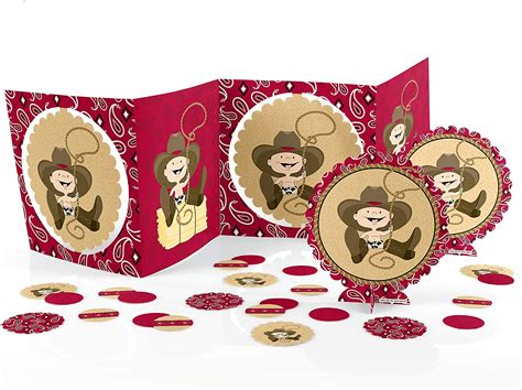 Buy Big Dot of Happiness Little Cowboy - Western Baby Shower or ...