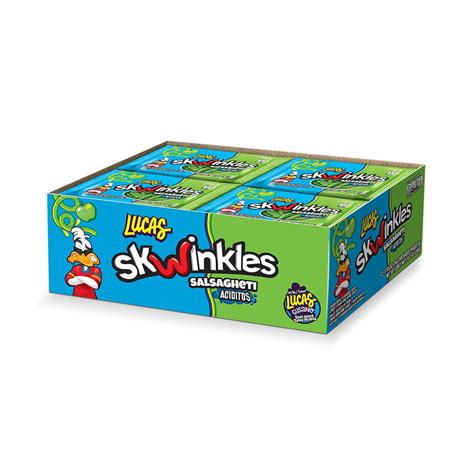 Buy Lucas Salsagheti Green Apple Flavored Sour Candy Strips 0.85 oz ...