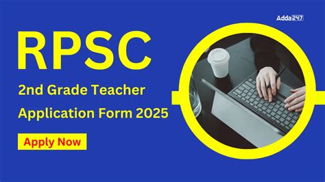 RPSC 2nd Grade Teacher Application Form 2025 Out, Last Date To Apply
