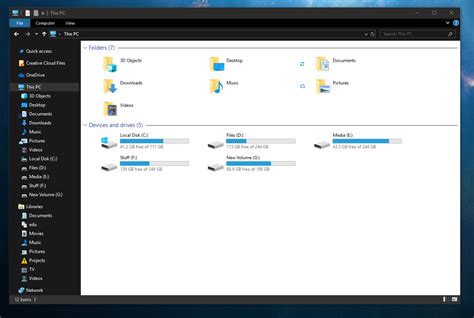 Image result for Windows Explorer Dark Mode