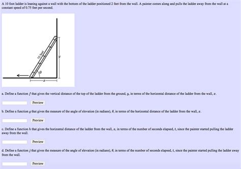 A 10 Foot Ladder Is Leaning Against a Building