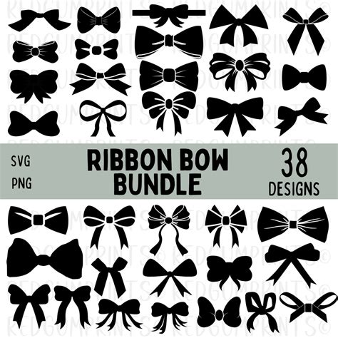 Ribbon Bow SVG Bundle, Ribbon SVG, Bow Svg, Present Svg, Bow Tie SVG ...