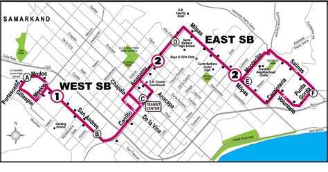 Santa Barbara Bus Route Map