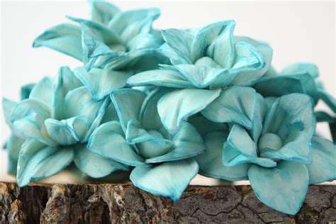Teal Star Magnolia Sola Flowers - SET OF 10 , Sola Flowers, teal craft ...