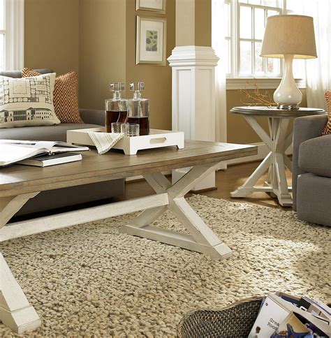 Coastal Beach White Oak Round End Table | Zin Home