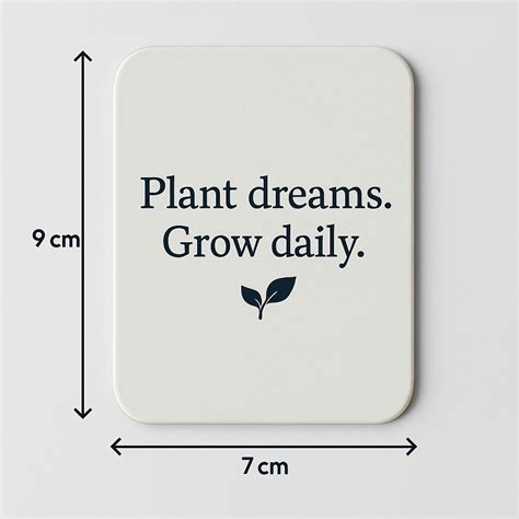 Motivational Fridge Magnet | Plant Dreams Grow Daily Quote Magnet ...