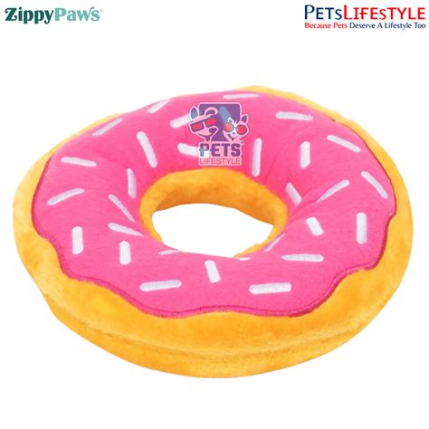 Buy ZippyPaws Junior Donutz Strawberry Dog Toy – Stuffing-Free Plush ...