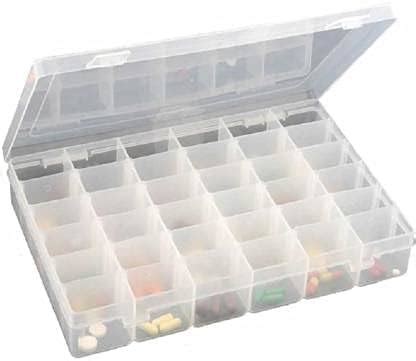 KM 36 Grid Cells Multipurpose Plastic Storage Box with Removable ...