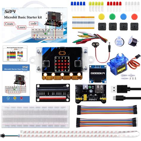 GeeekPi MicroBit Basic Starter Kit with BBC MicroBit V2.2 Board, DIY ...
