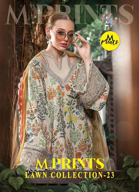 M.PRINTS LAWN COLLECTION-23 BY SHREE FABS 3239 TO 3242 SERIES PAKISTANI ...