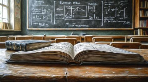 Vintage classroom with chalkboard and open book generative ai | Premium ...