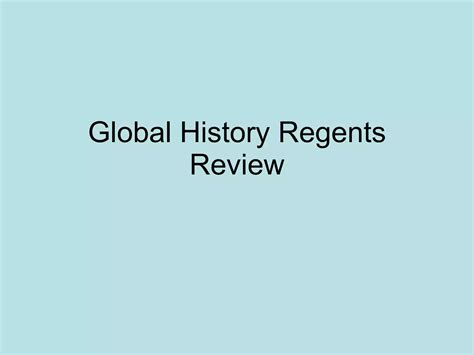Global Regents Review