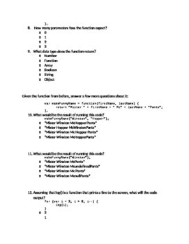 JavaScript Assessment 的图像结果