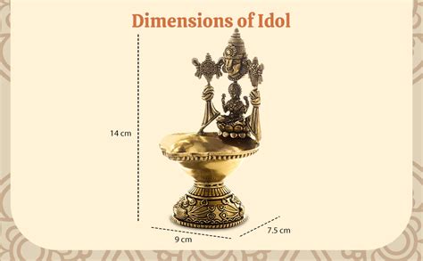 Buy INDICAST Religious Brass Diya for Puja | 5.5" Tirupati Balaji ...