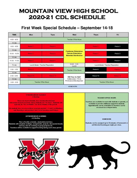 Bend-La Pine Schools :: CDL - First Days Special Schedule