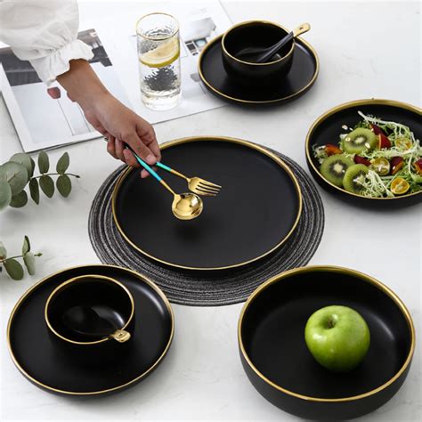 VERA Ceramic Deep Pasta Plate Black 8 Inch Online - Premium Pasta Plate ...