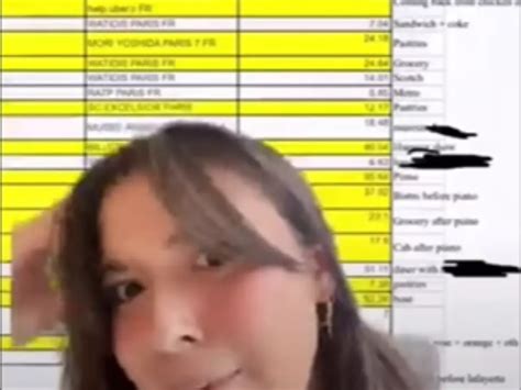 Boyfriend Sent Monthly Expenditure Spreadsheets To GF