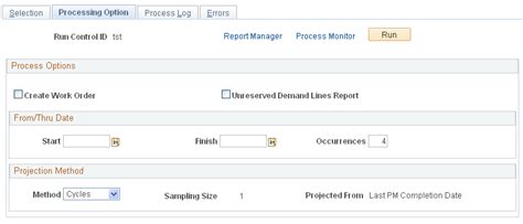 Generating and Analyzing Preventive Maintenance Projections