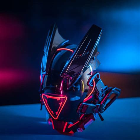 Waveistcyber Mask Punk Night City Festival Triangle Lamp Samurai ...