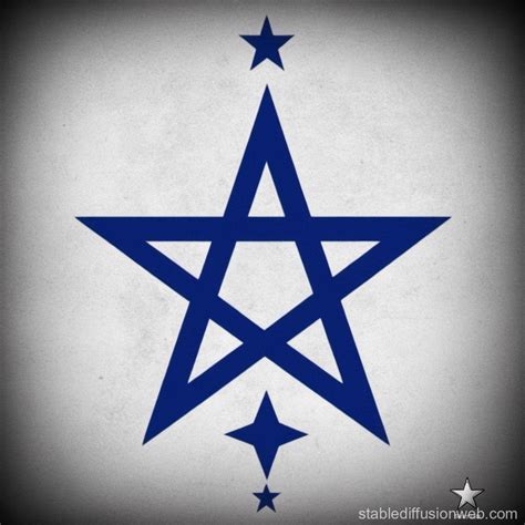 Israel's Flag with Cthulhu's Six-Pointed Star | Stable Diffusion Online
