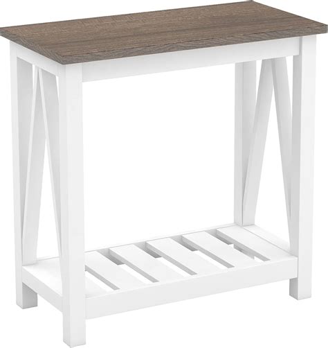 Buy ChooChoo Farmhouse End Table, Rustic Vintage Narrow End Side Table ...