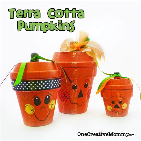 Terra Cotta Pumpkin Makeover - onecreativemommy.com
