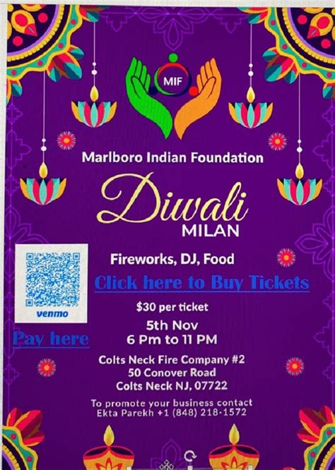 Diwali Milan Marlboro 2022 | Colts Neck Fire Co, Holmdel, NJ | November ...