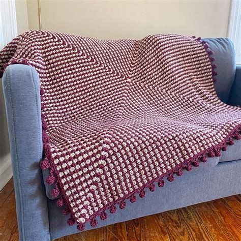 How to Crochet a Two Stripe Granny Square Blanket - This Pixie Creates