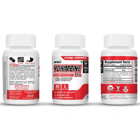 Buy NUTRIJA-YOHIMBINE HCL 5 MG CAPSULES - 30 CAPSULES Online & Get Upto ...