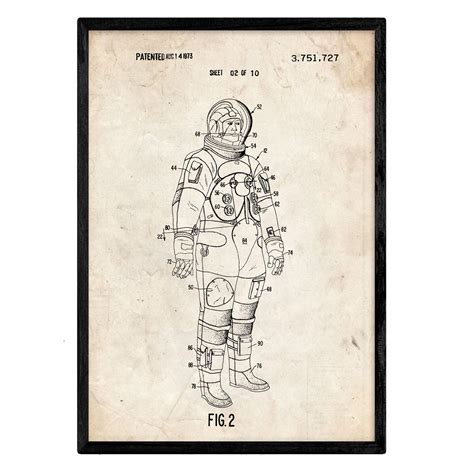 Buy Nacnic patent internal astronaut suit. Sheet with old design patent ...