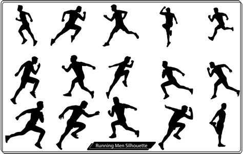 Set running silhouettes. Vector illustration. free 17114289 Vector Art ...