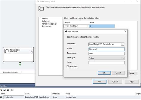 Image result for Configure for Each Loop Container for Script Task in SSIS