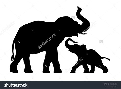 Elephants Silhouette