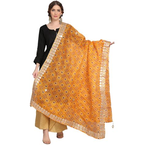 Buy JABAMA® Women's Cotton Kota Doriya Patola Print Gota Patti Work ...