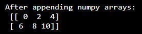 Image result for Appending Numpy Arrays Python