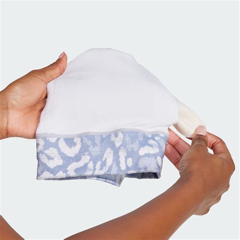 CLOTHING - Own the Run Pocket Medium Support Print Bra - Grey | adidas Oman