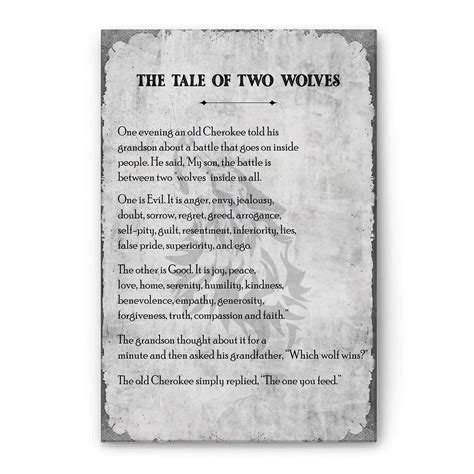 Two Wolves Poem